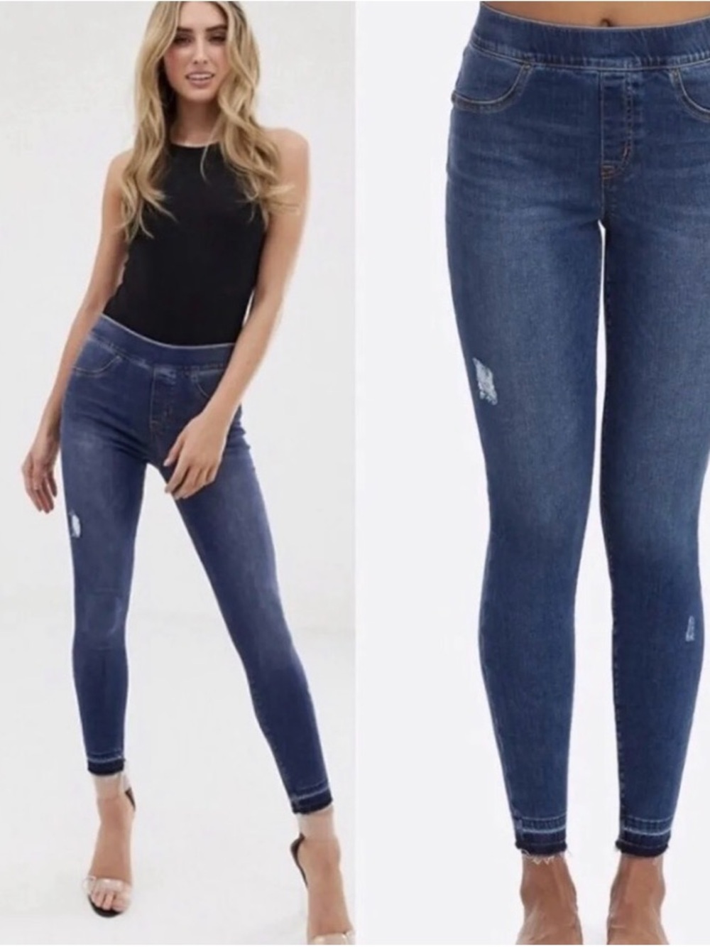 New SPANX DISTRESSED SKINNY JEANS